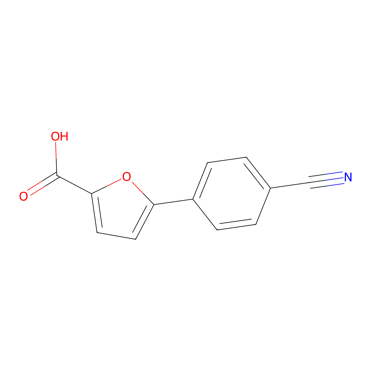 5-(4-cyanophenyl)furan-2-carboxylic Acid molecular structure, CAS 52938-94-0