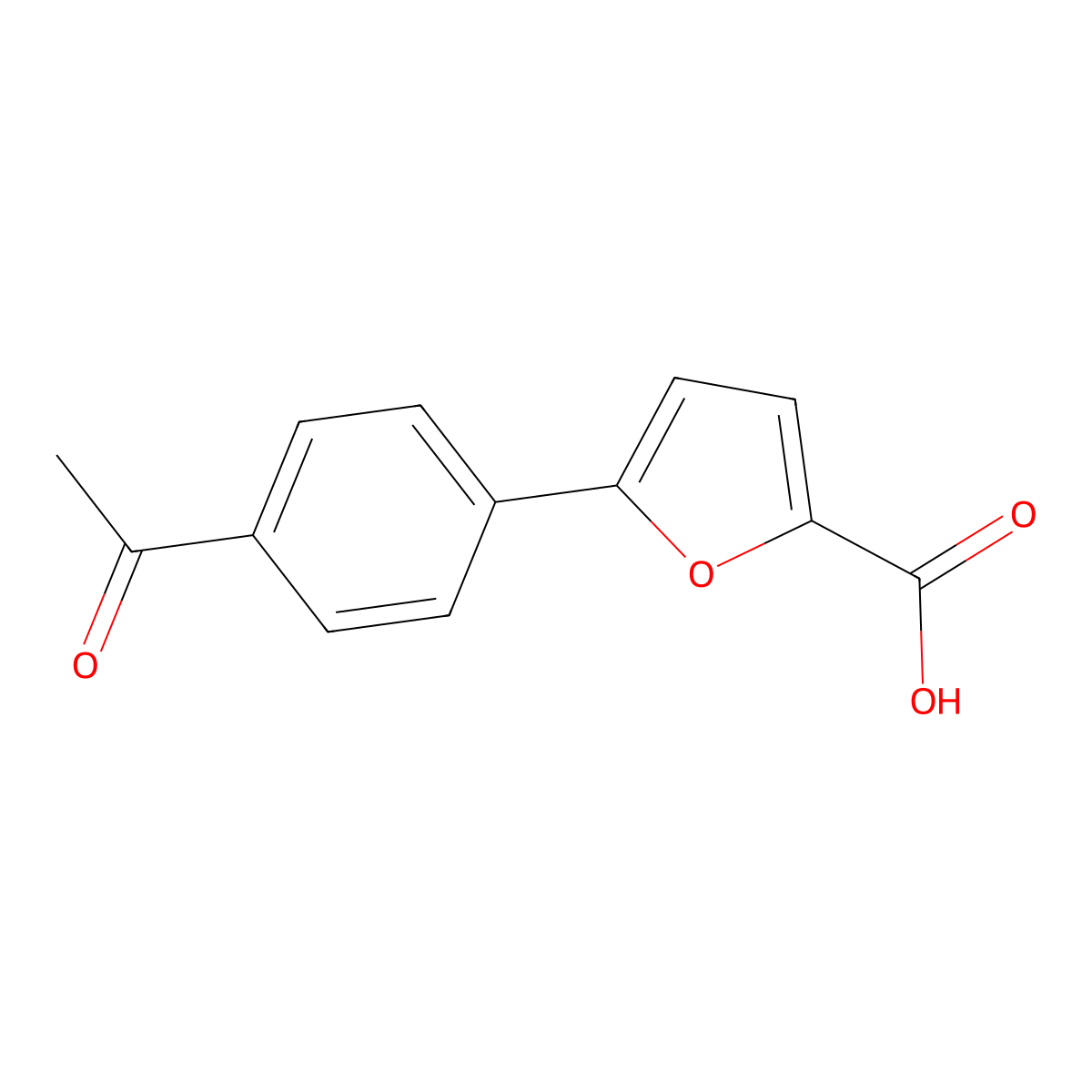 5-(4-Acetylphenyl)furan-2-carboxylic acid molecular structure, CAS 52938-95-1