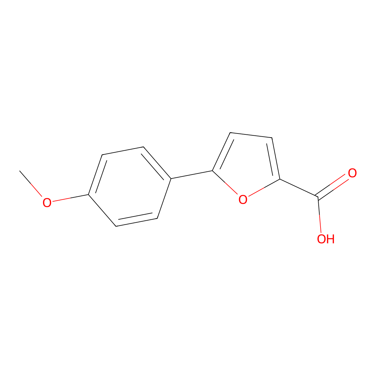5-(4-Methoxyphenyl)-2-furoic acid molecular structure, CAS 52938-99-5