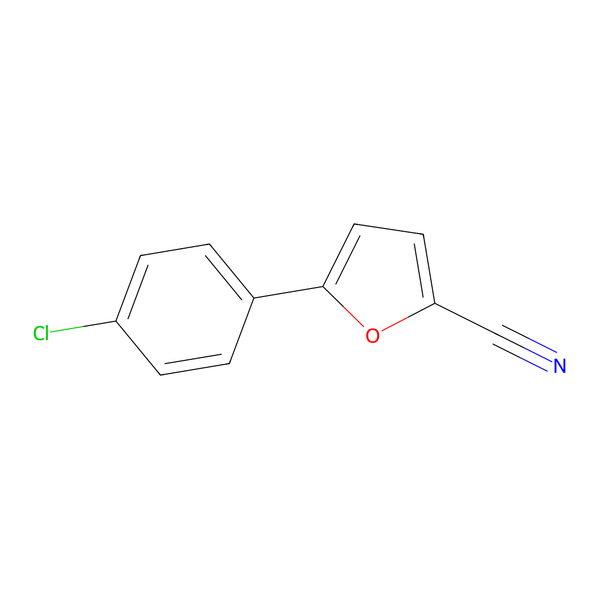 5-(4-Chlorophenyl)-2-furonitrile molecular structure, CAS 52939-07-8