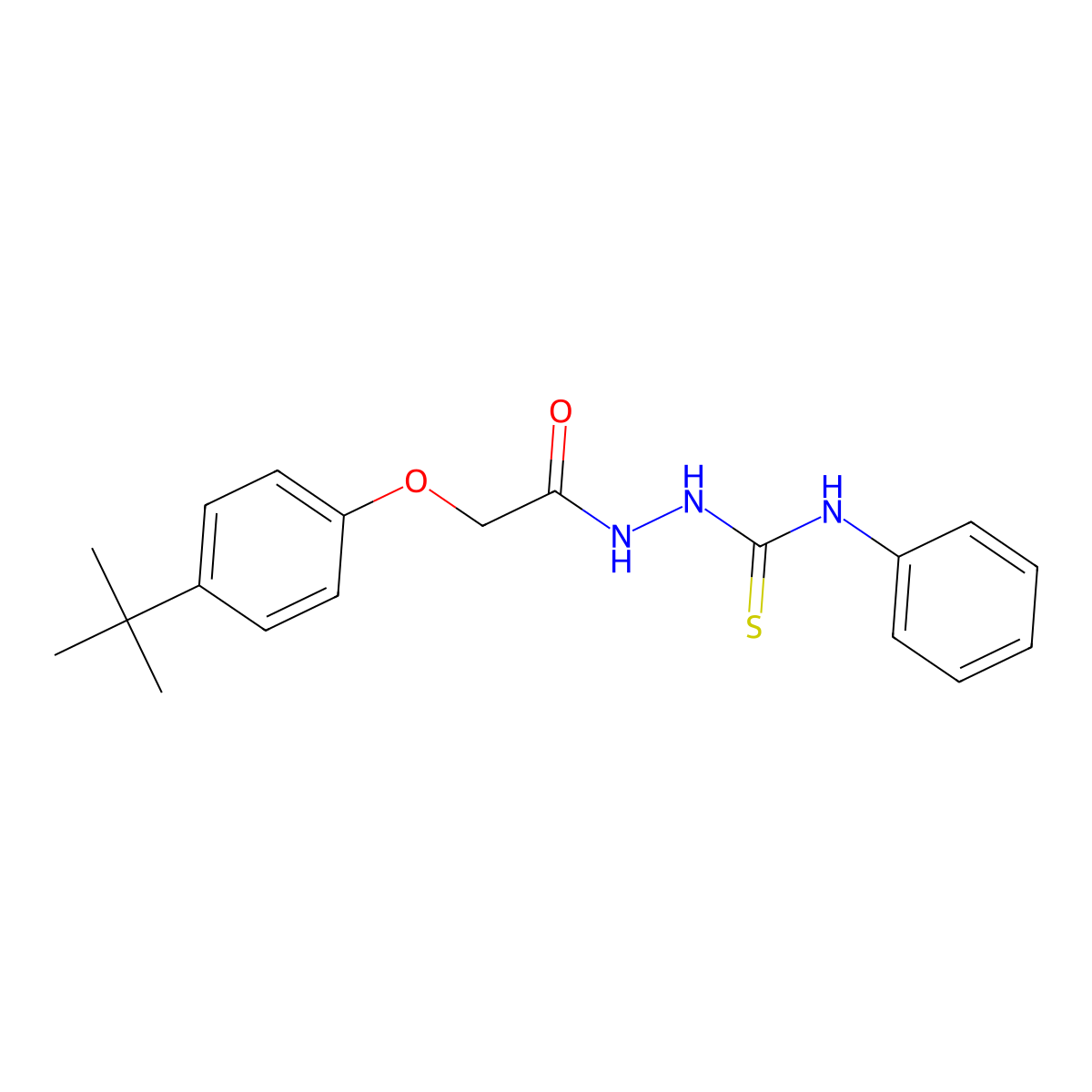 2-((4-Tert-butylphenoxy)acetyl)-N-phenylhydrazinecarbothioamide molecular structure, CAS 52939-38-5