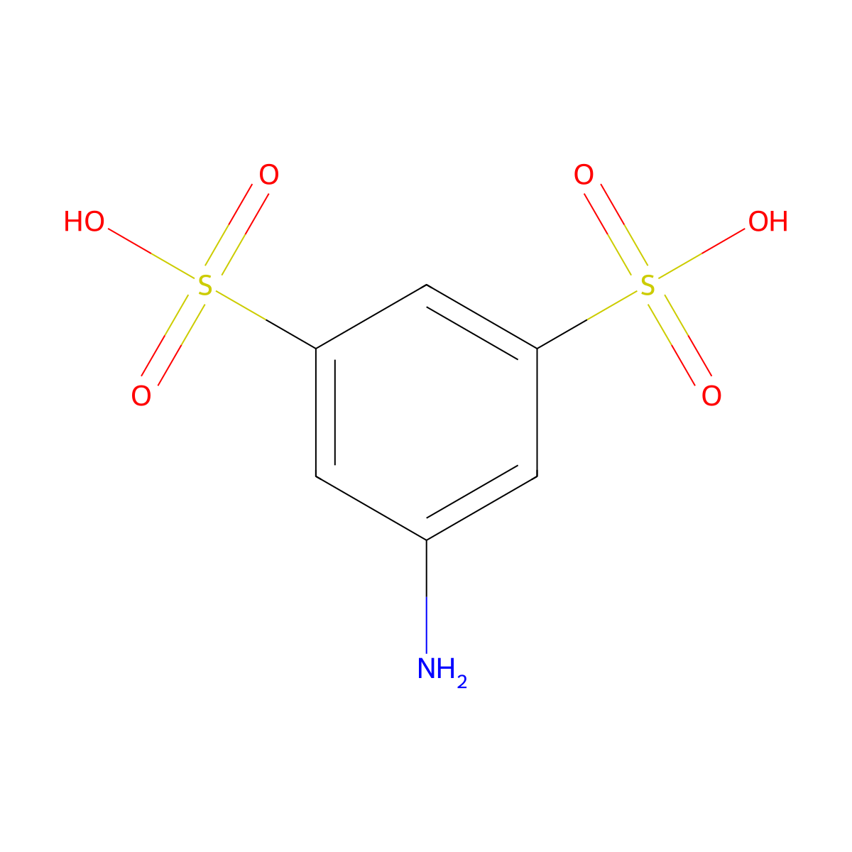 5-Aminobenzene-1,3-disulfonic acid molecular structure, CAS 5294-05-3