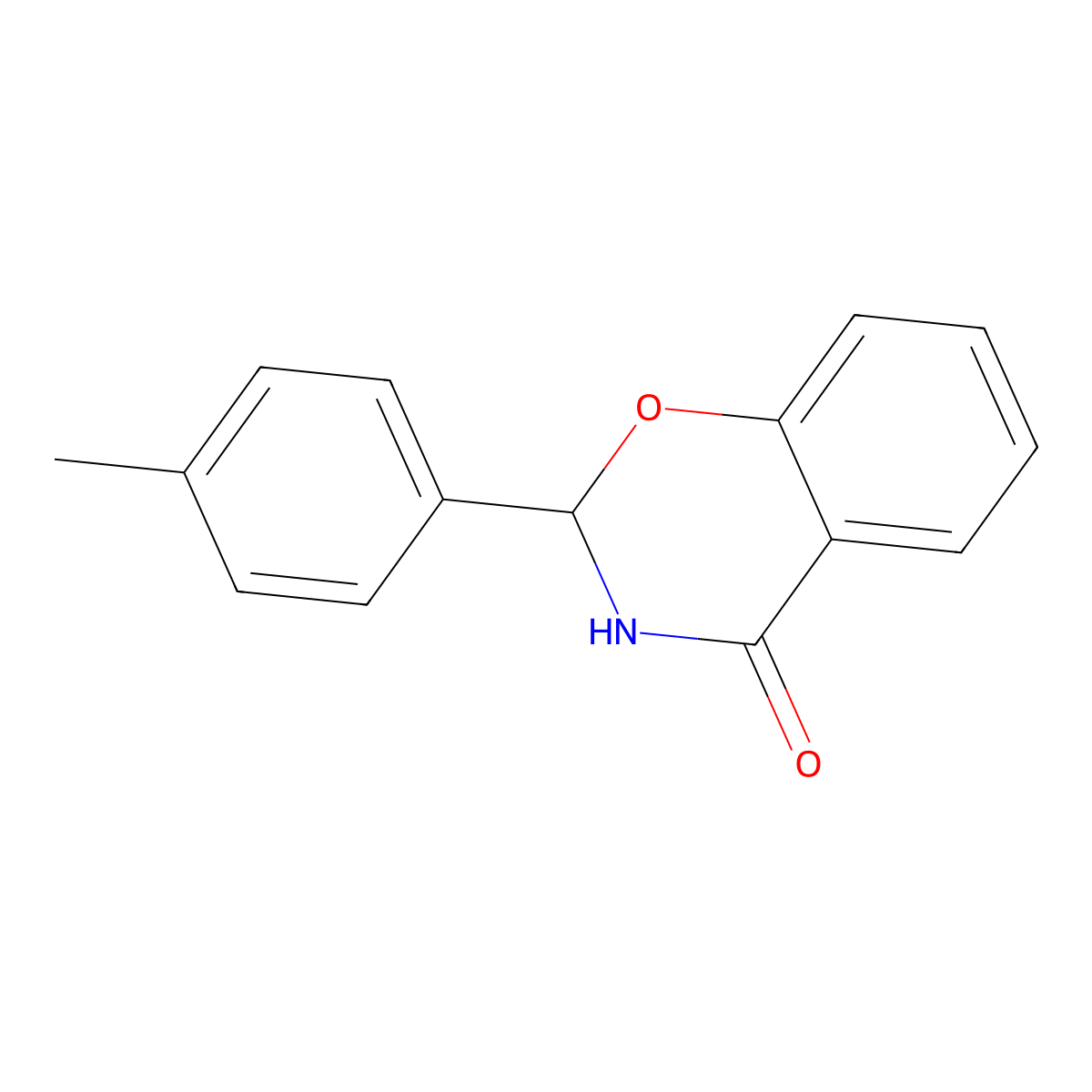2-p-Tolyl-2,3-dihydro-benzo[e][1,3]oxazin-4-one molecular structure, CAS 52942-49-1