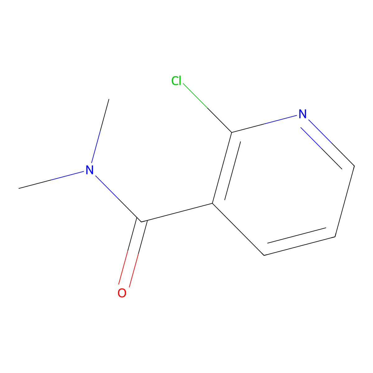 2-chloro-N,N-dimethylpyridine-3-carboxamide molecular structure, CAS 52943-21-2