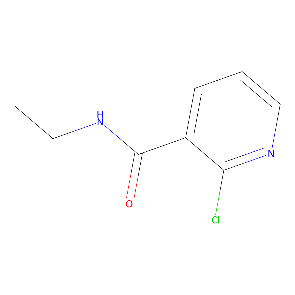 2-chloro-N-ethylnicotinamide molecular structure, CAS 52943-22-3