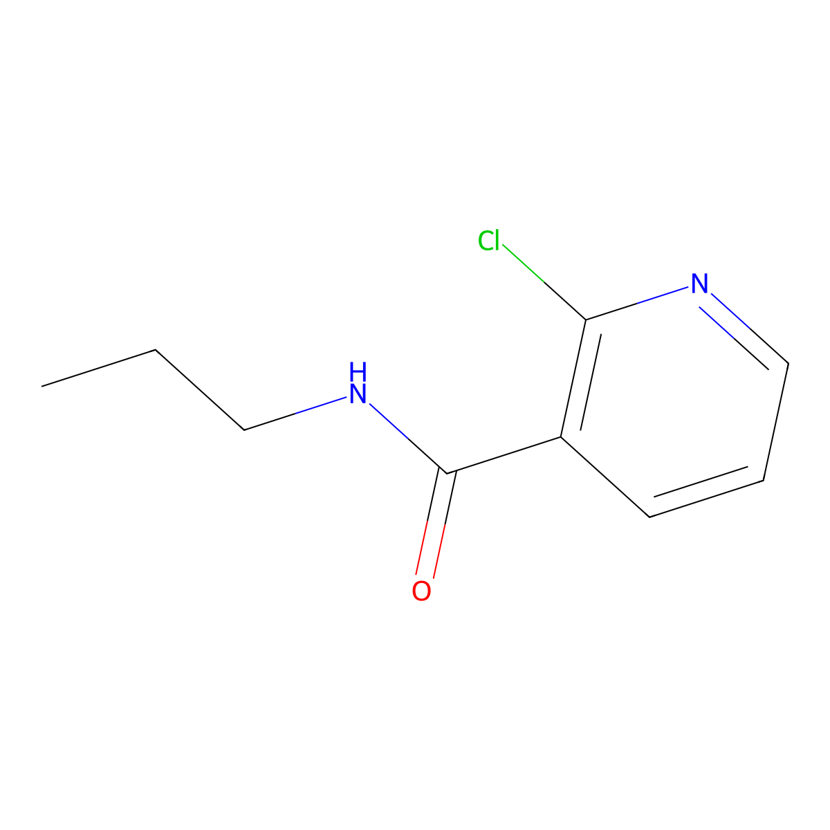 2-Chloro-N-propylnicotinamide molecular structure, CAS 52943-23-4
