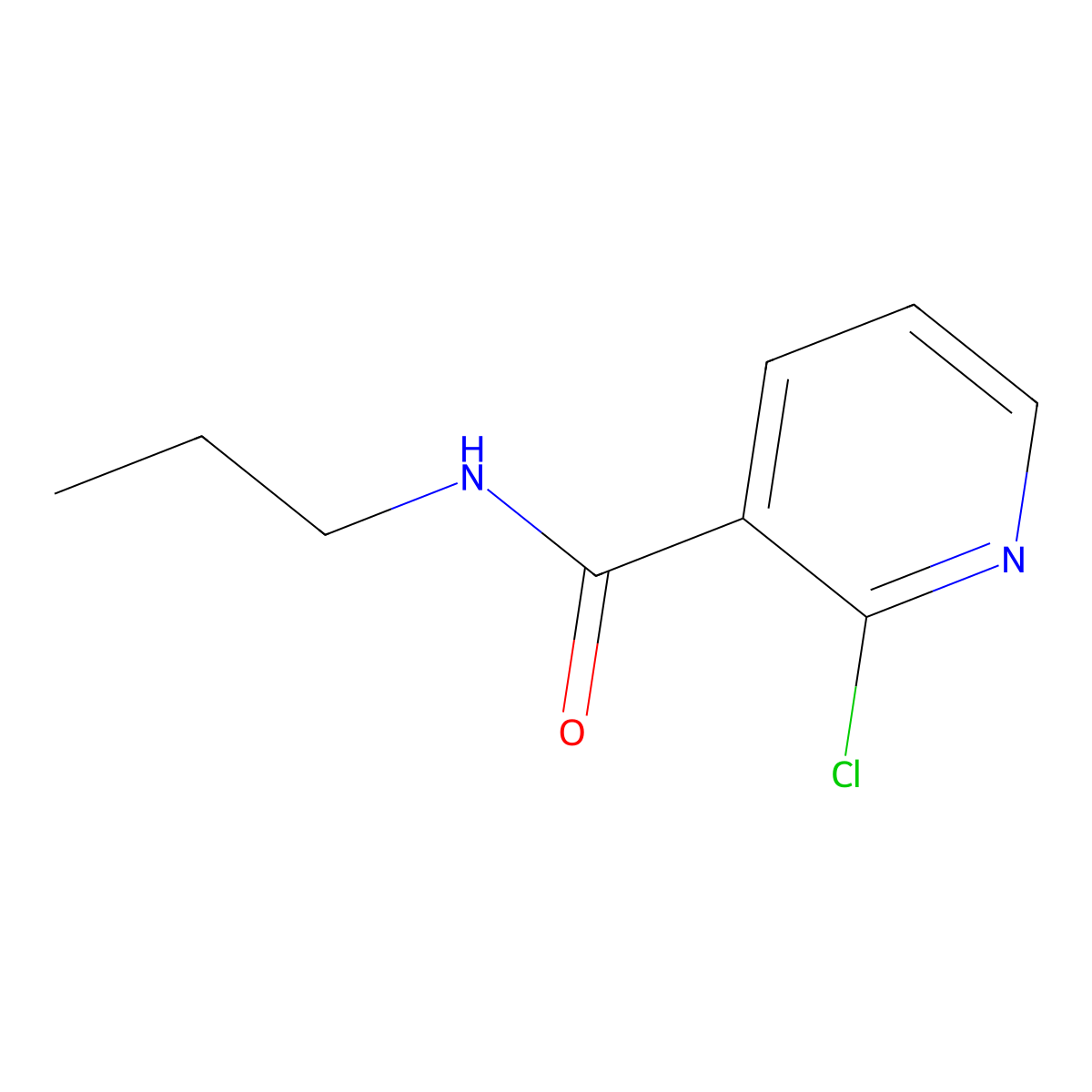 2-Chloro-N-propylnicotinamide molecular structure, CAS 52943-23-4