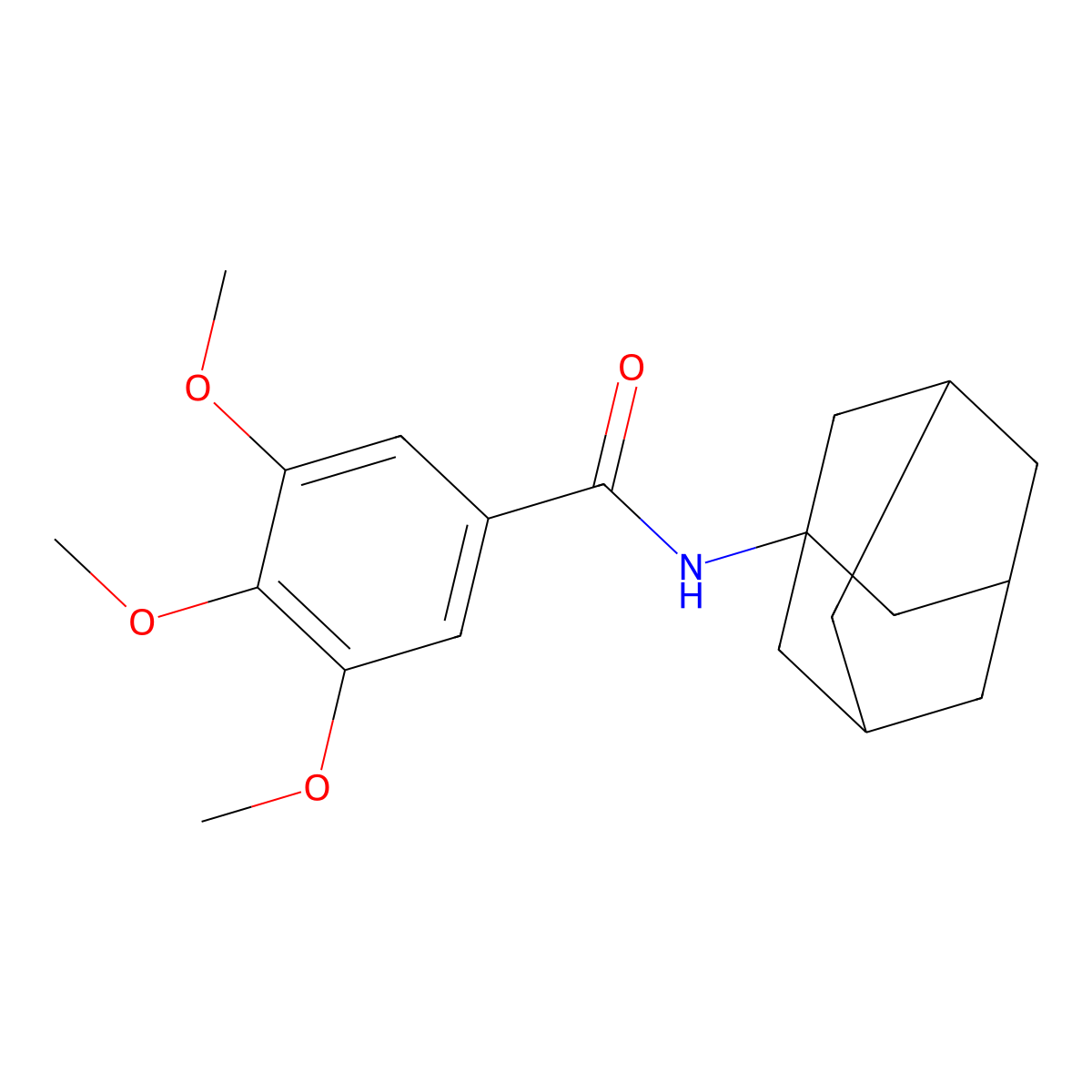 N-(1-adamantyl)-3,4,5-trimethoxybenzamide molecular structure, CAS 52944-07-7