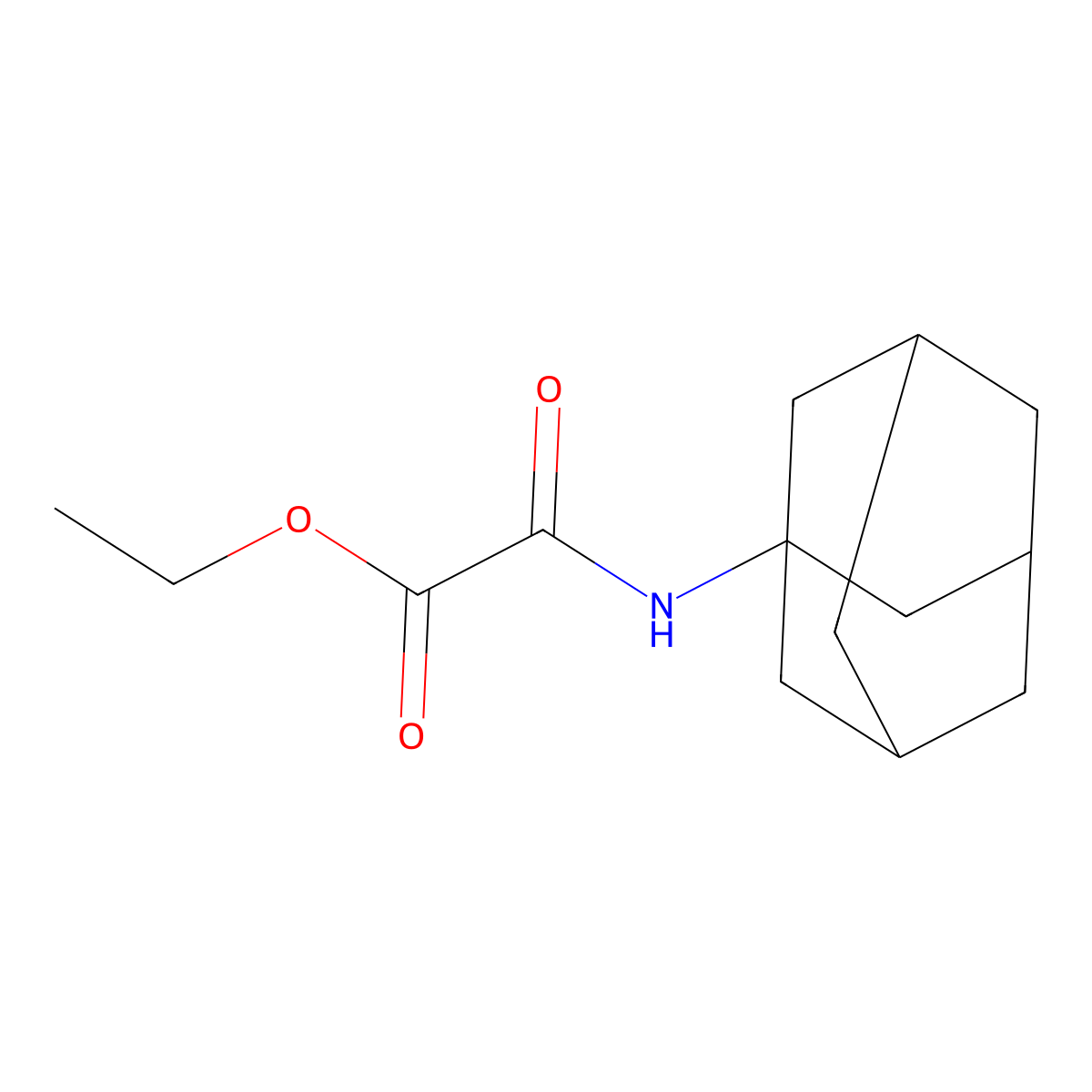 Ethyl (1-adamantylamino)(oxo)acetate molecular structure, CAS 52944-12-4