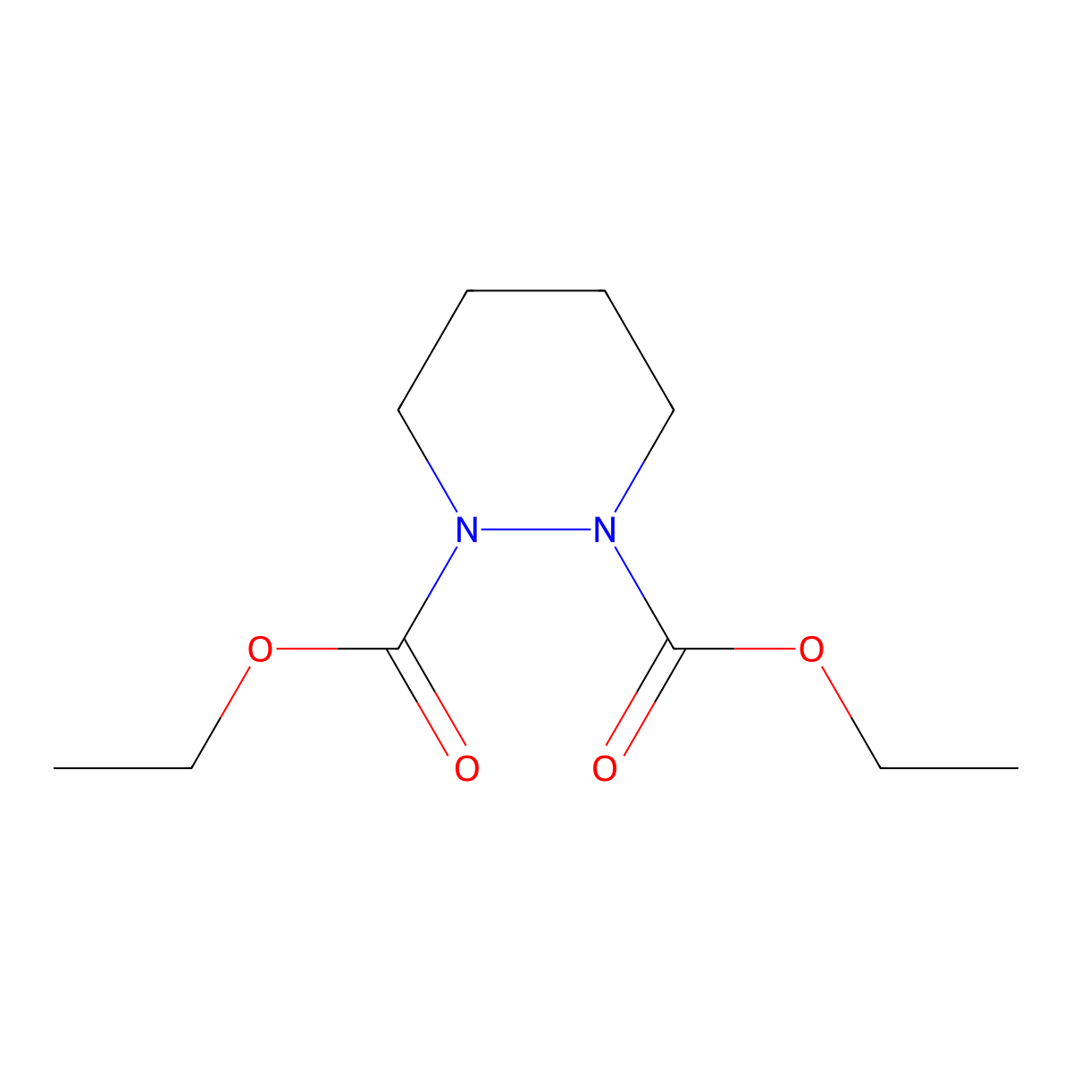 Diethyl tetrahydropyridazine-1,2-dicarboxylate molecular structure, CAS 52944-50-0