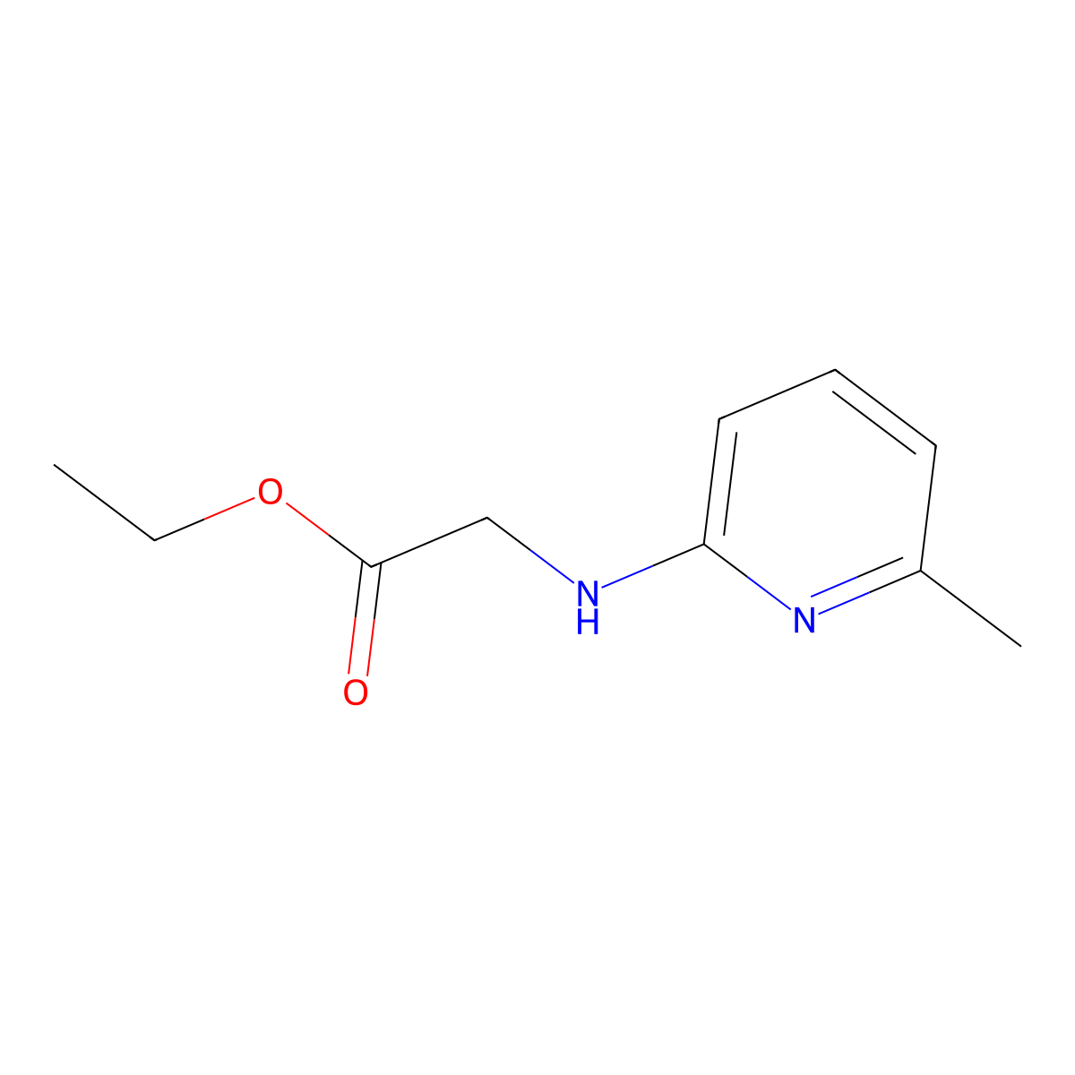 Ethyl 2-[(6-methylpyridin-2-yl)amino]acetate molecular structure, CAS 52946-83-5