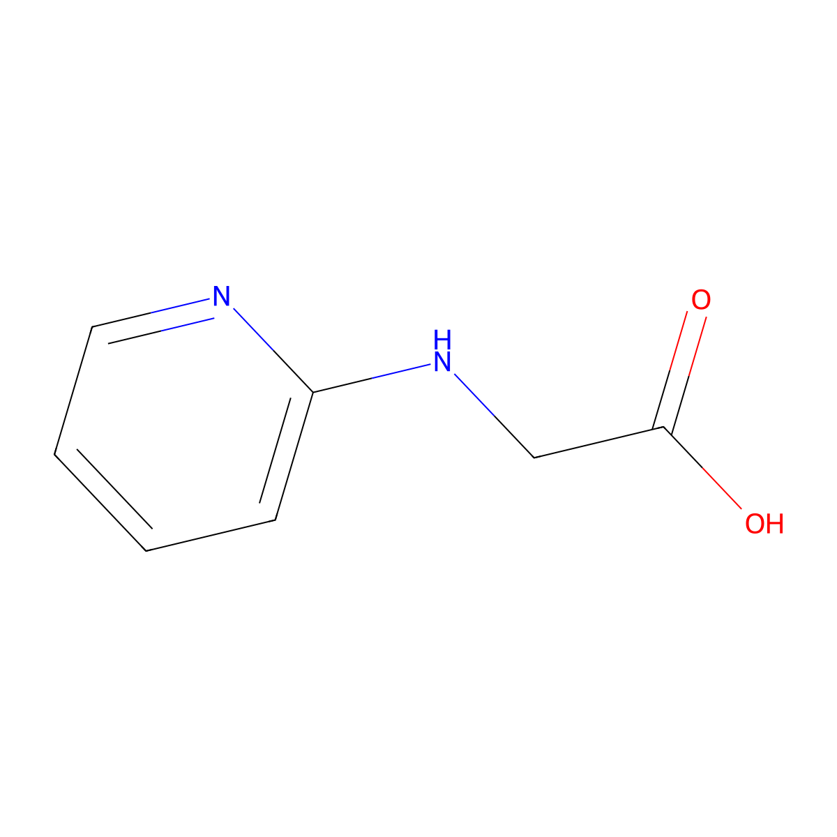 N-(2-Pyridyl)glycine molecular structure, CAS 52946-88-0
