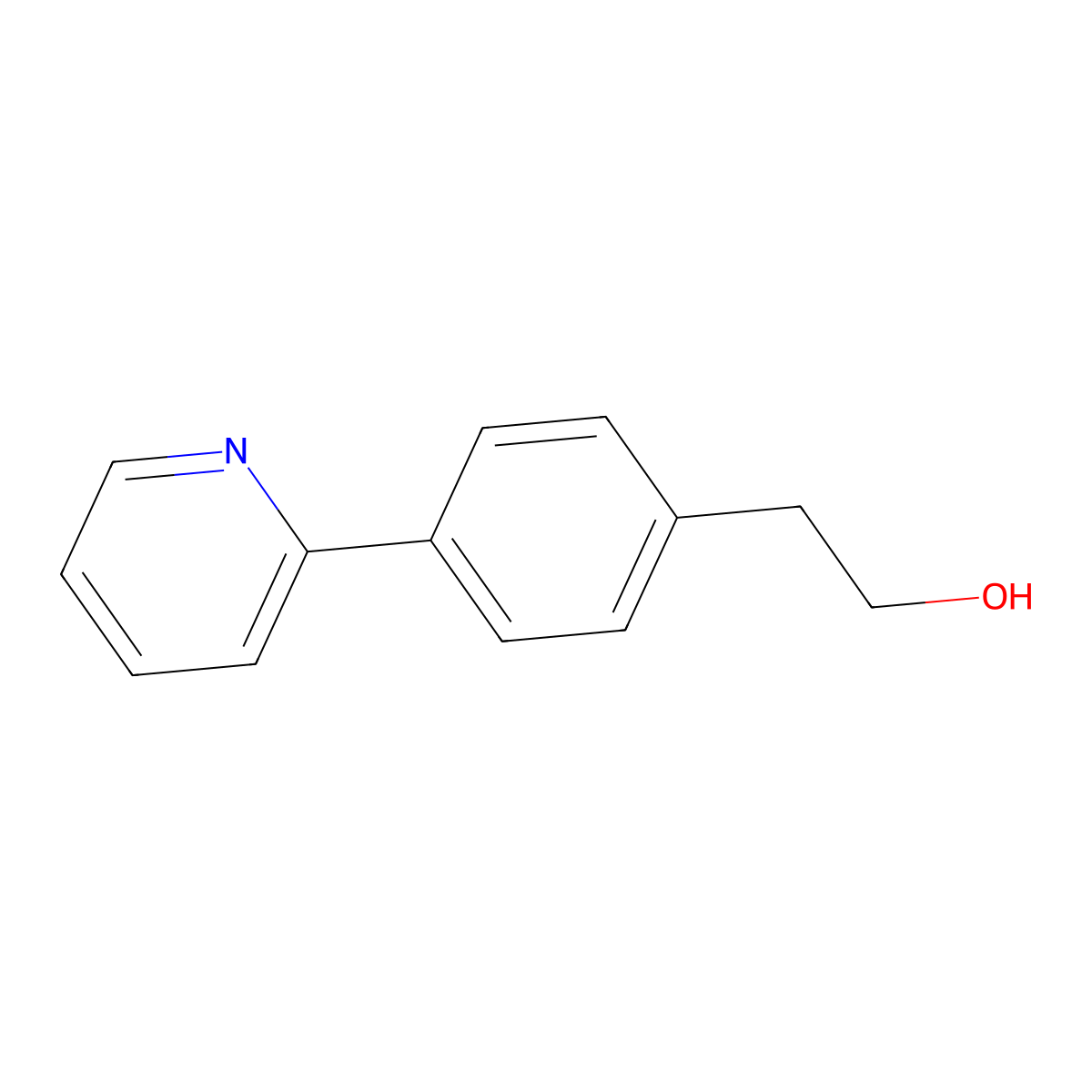 2-[4-(Pyridin-2-yl)phenyl]ethan-1-ol molecular structure, CAS 529474-99-5