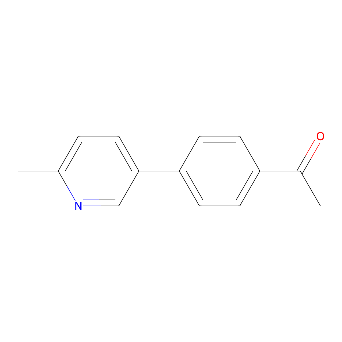 1-[4-(6-Methyl-3-pyridinyl)phenyl]ethanone molecular structure, CAS 529475-02-3