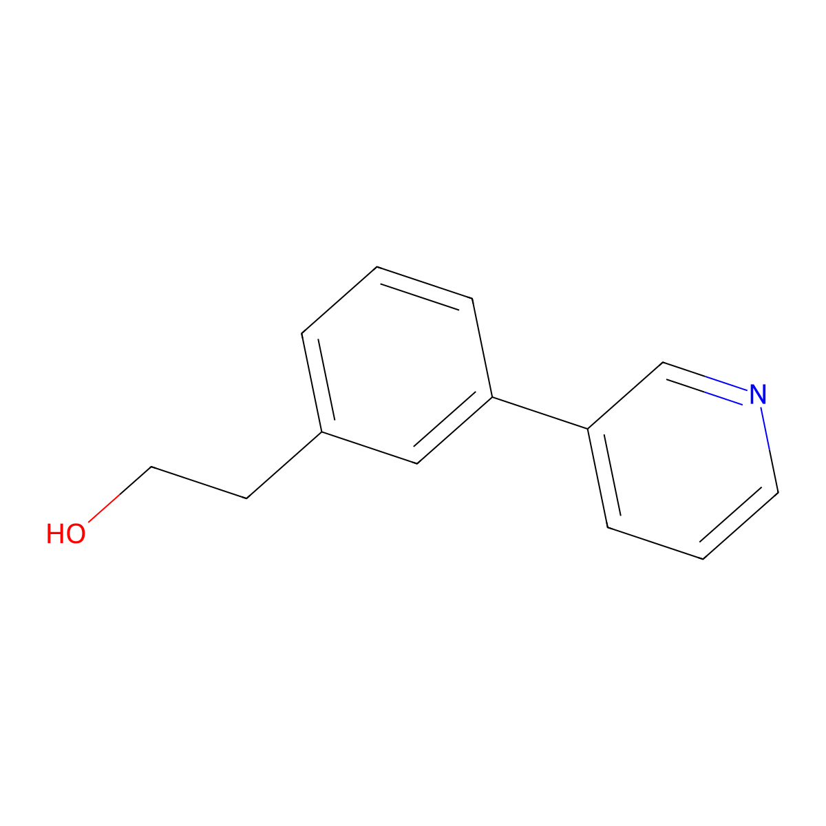 2-(3-(Pyridin-3-yl)phenyl)ethan-1-ol molecular structure, CAS 529475-04-5