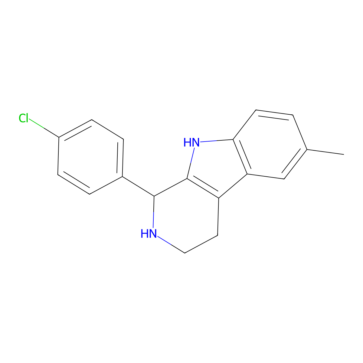 1-(4-Chlorophenyl)-6-methyl-2,3,4,9-tetrahydro-1H-beta-carboline molecular structure, CAS 529475-87-4
