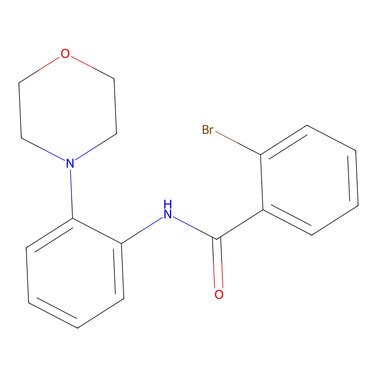 2-bromo-N-(2-morpholin-4-ylphenyl)benzamide molecular structure, CAS 529482-92-6