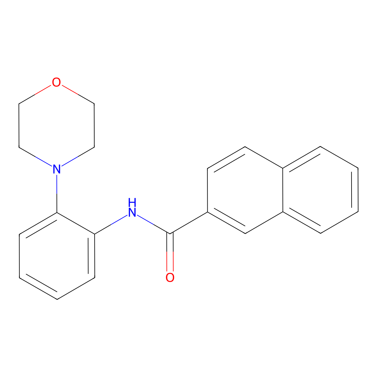 N-[2-(4-morpholinyl)phenyl]-2-naphthamide molecular structure, CAS 529490-16-2
