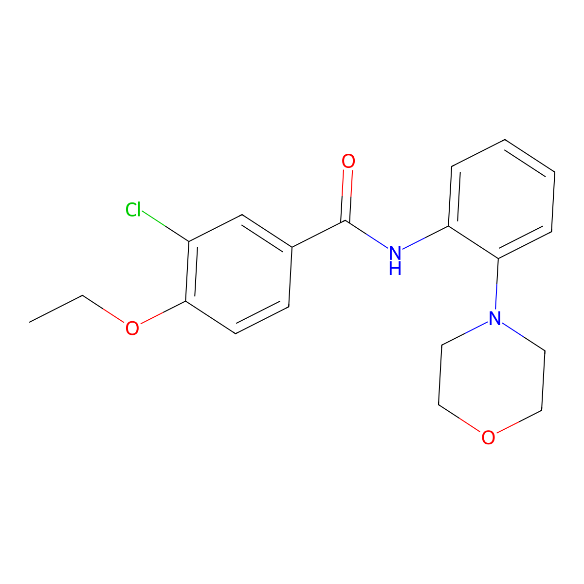 3-chloro-4-ethoxy-N-(2-morpholin-4-ylphenyl)benzamide molecular structure, CAS 529491-82-5