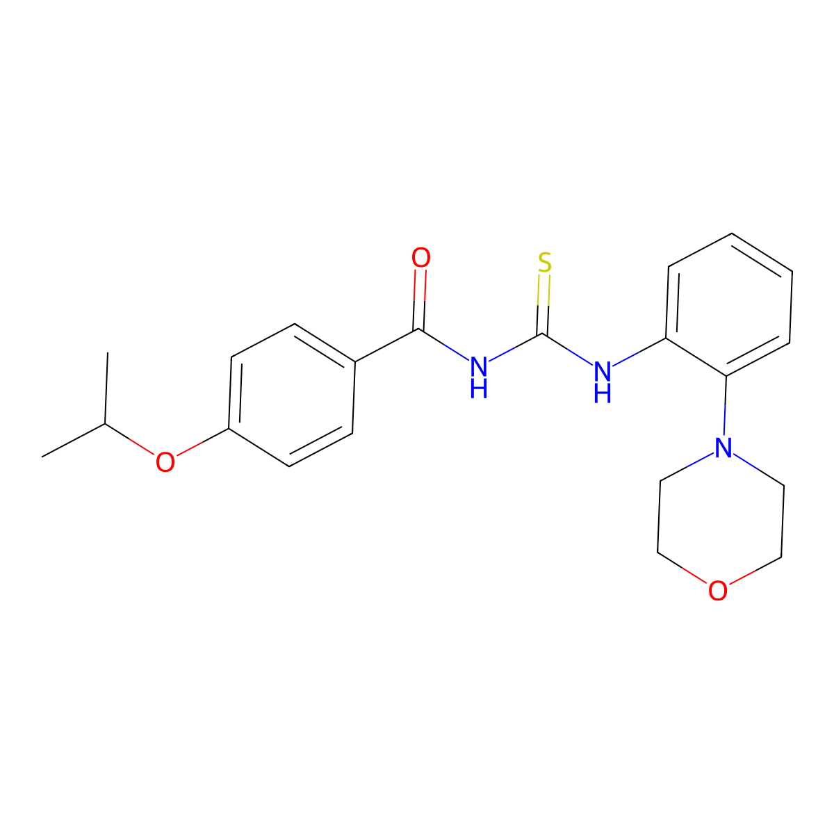 N-[(2-morpholin-4-ylphenyl)carbamothioyl]-4-propan-2-yloxybenzamide molecular structure, CAS 529492-22-6