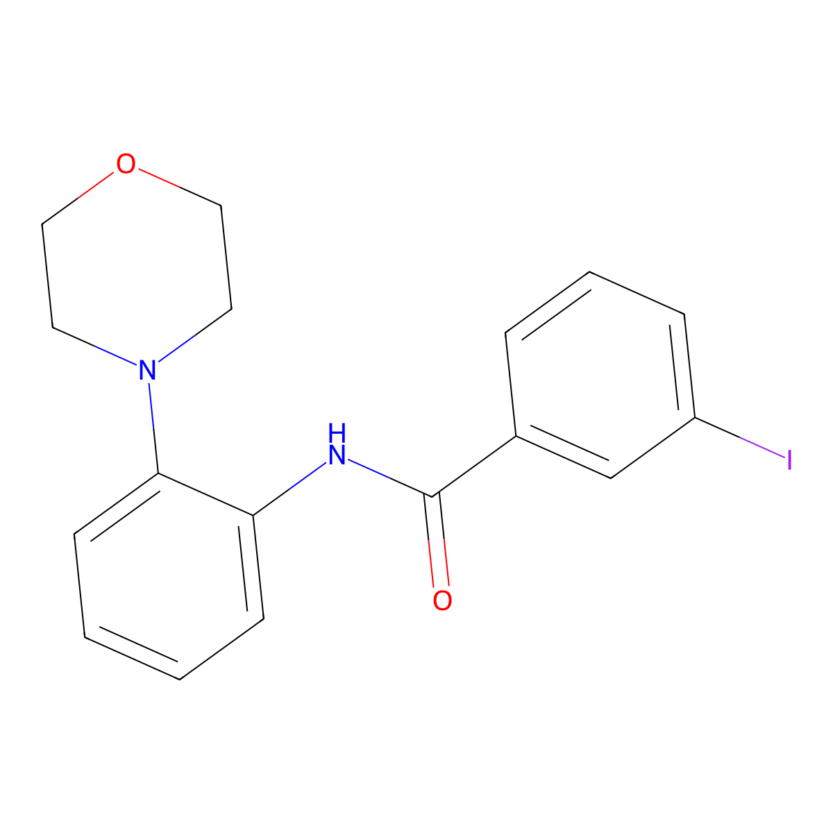 3-iodo-N-(2-morpholin-4-ylphenyl)benzamide molecular structure, CAS 529492-56-6