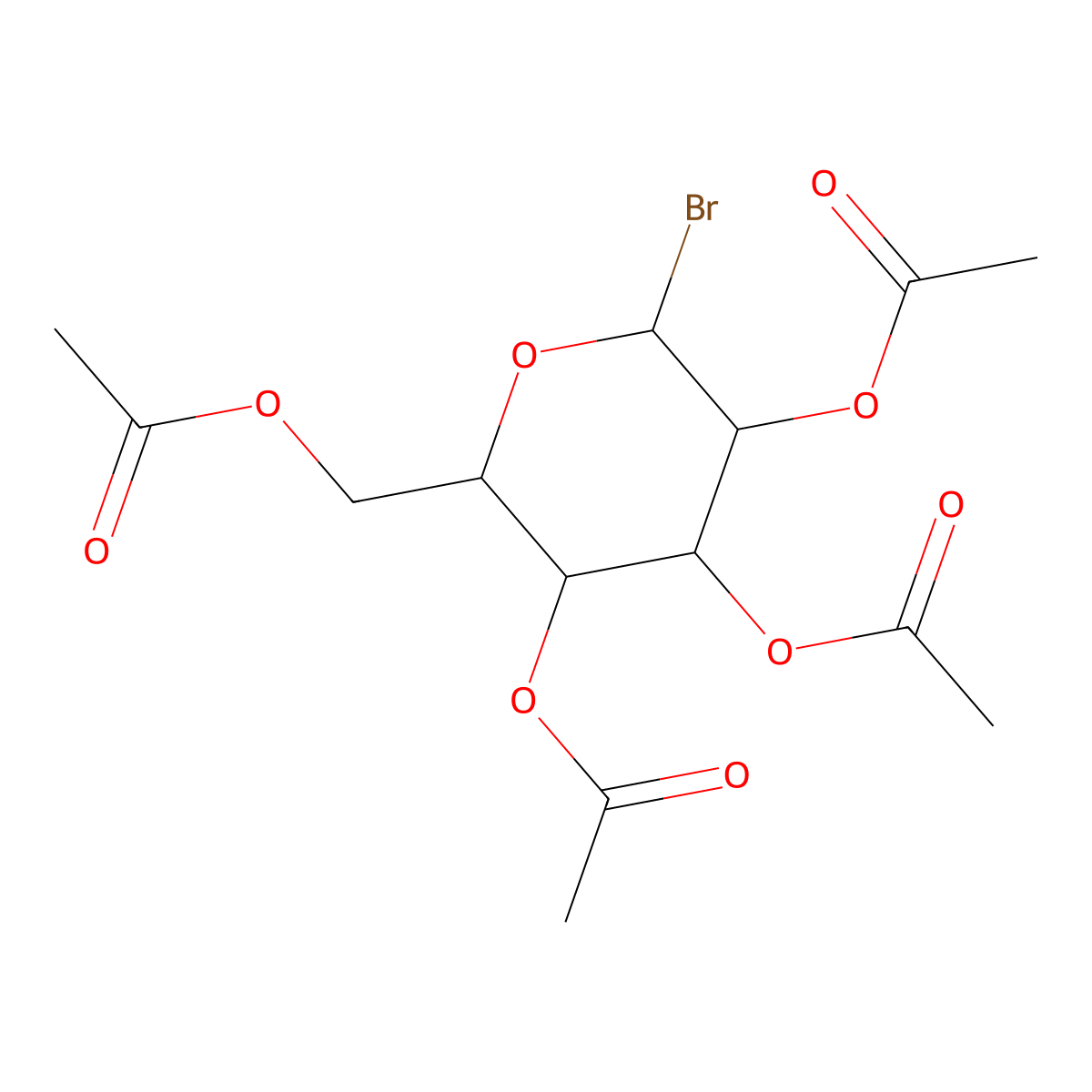 alpha-D-Galactopyranosyl bromide, tetraacetate molecular structure, CAS 529493-92-3