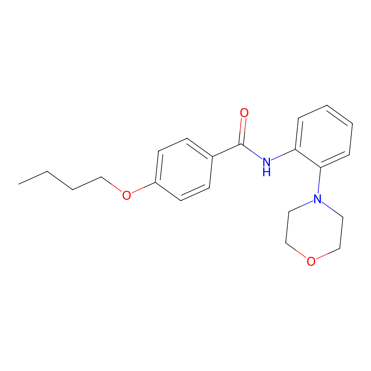 4-butoxy-N-(2-morpholin-4-ylphenyl)benzamide molecular structure, CAS 529497-74-3