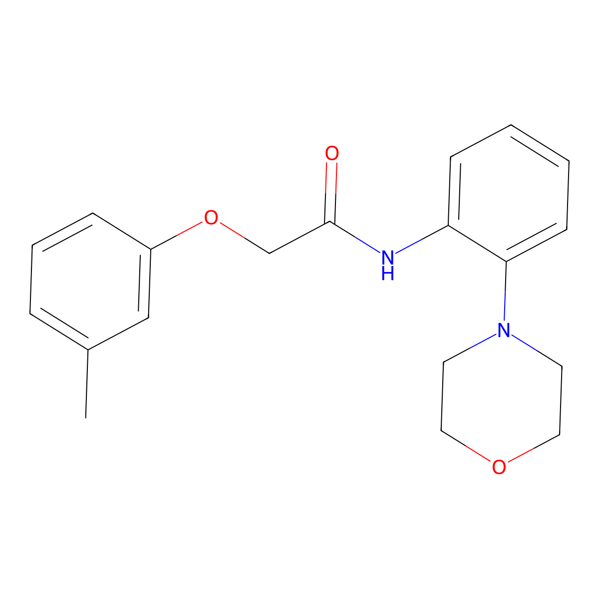 N-(2-Morpholin-4-yl-phenyl)-2-m-tolyloxy-acetamide molecular structure, CAS 529498-96-2
