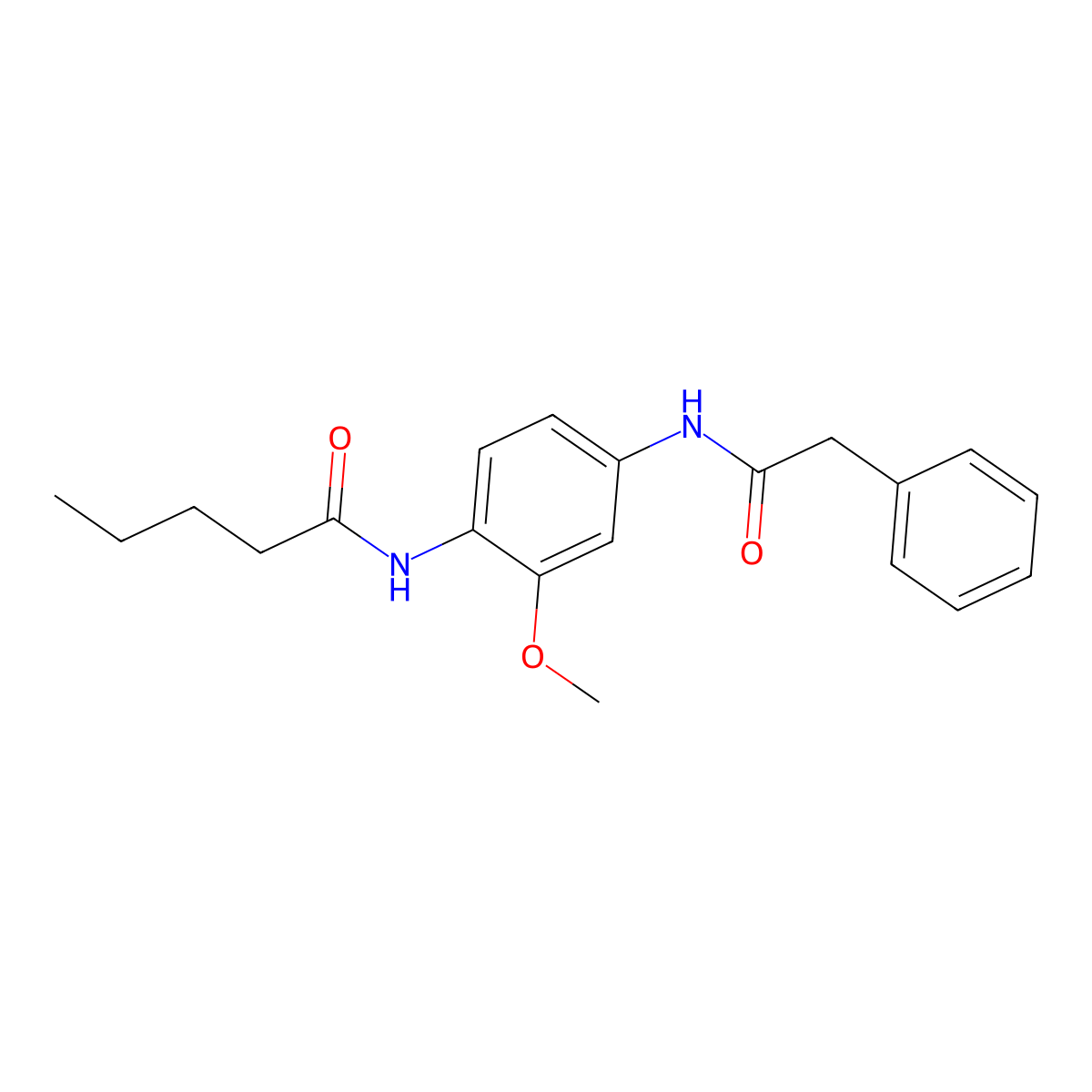 N-{2-methoxy-4-[(phenylacetyl)amino]phenyl}pentanamide molecular structure, CAS 529499-04-5