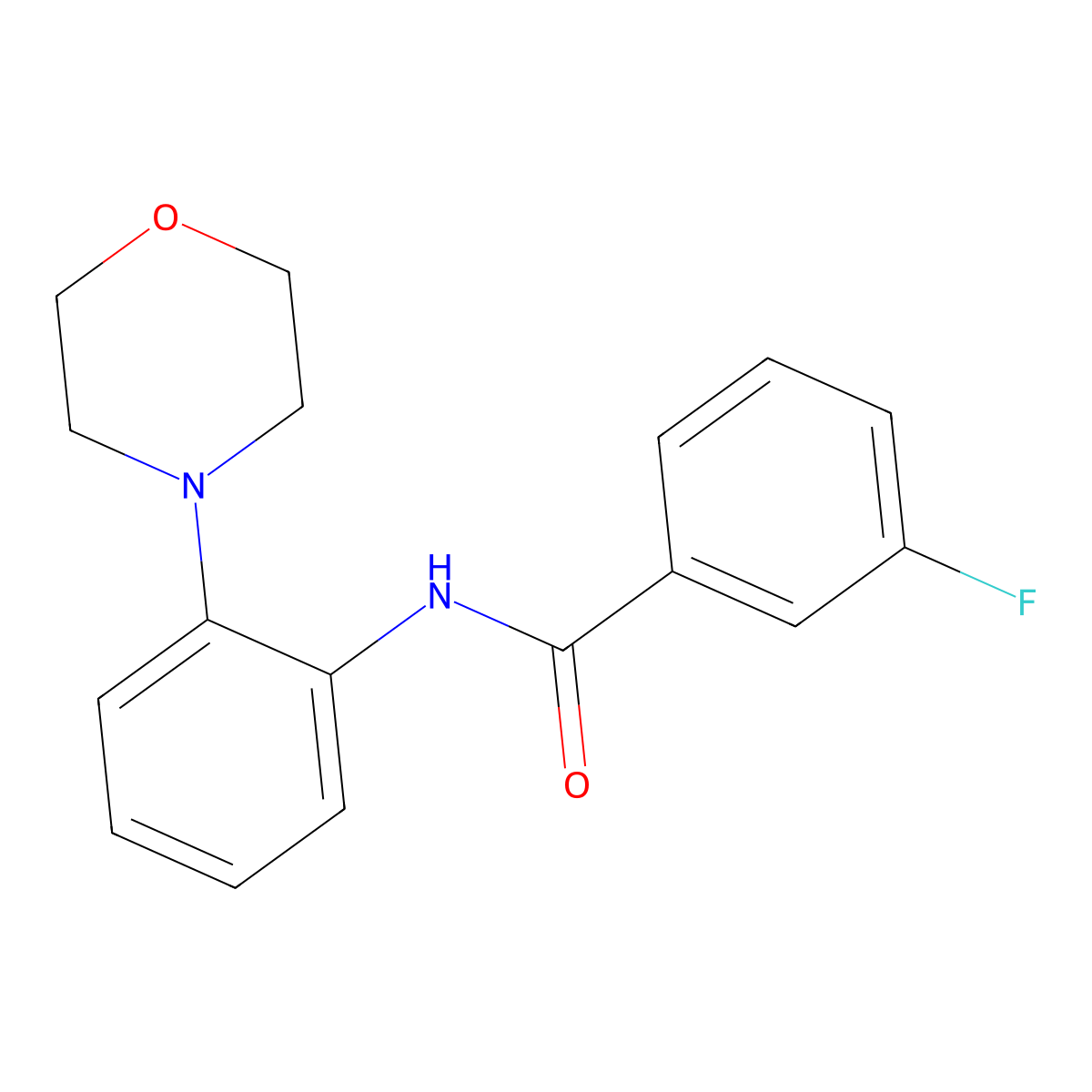 3-fluoro-N-(2-morpholin-4-ylphenyl)benzamide molecular structure, CAS 529499-90-9