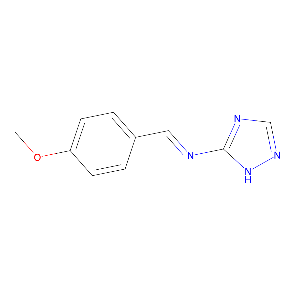 1-(4-methoxyphenyl)-N-(1H-1,2,4-triazol-5-yl)methanimine molecular structure, CAS 5295-20-5