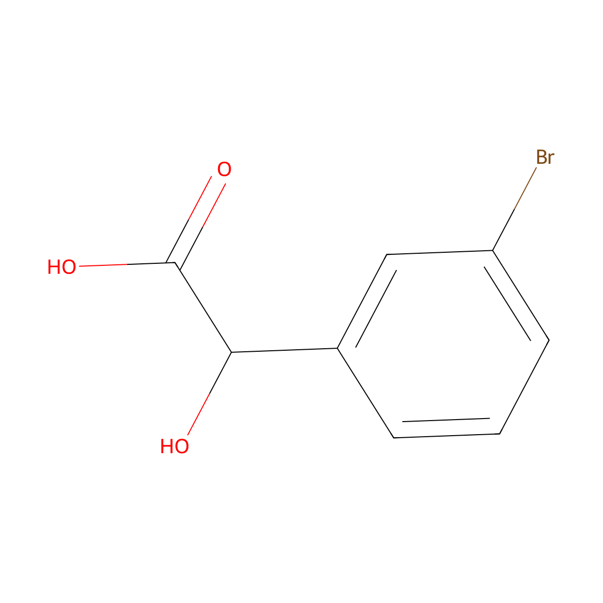 (alphaS)-3-Bromo-alpha-hydroxybenzeneacetic acid molecular structure, CAS 52950-20-6