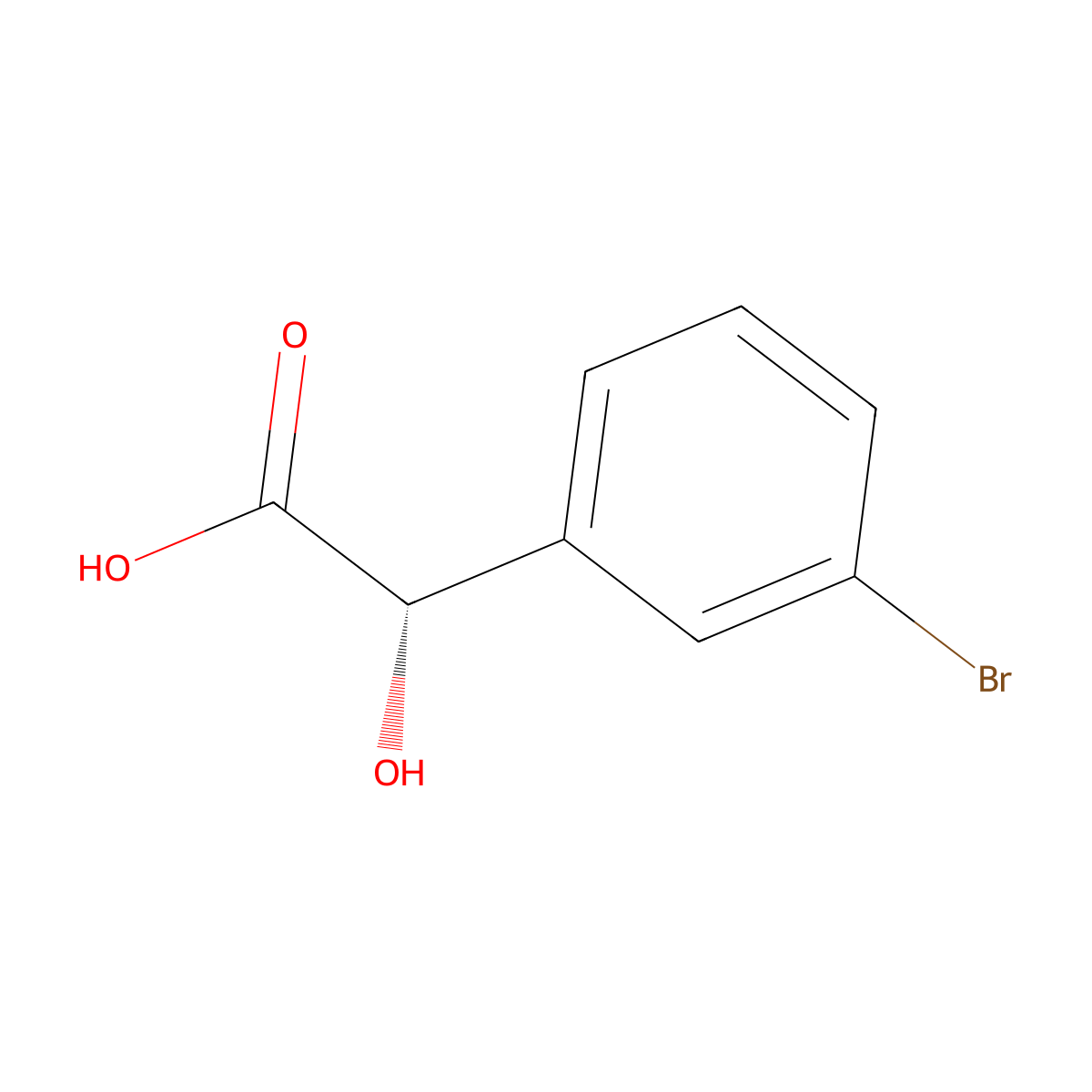 (alphaS)-3-Bromo-alpha-hydroxybenzeneacetic acid molecular structure, CAS 52950-20-6