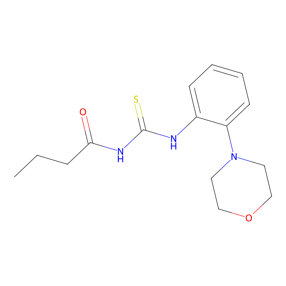 N-[(2-morpholin-4-ylphenyl)carbamothioyl]butanamide molecular structure, CAS 529500-33-2