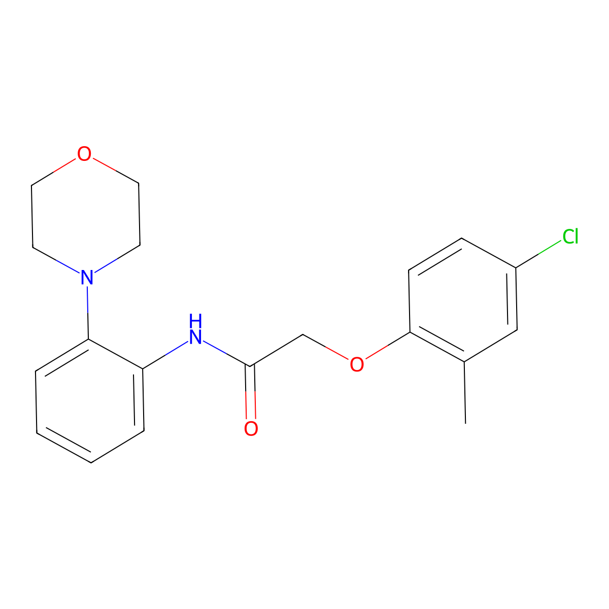 2-(4-chloro-2-methylphenoxy)-N-(2-morpholin-4-ylphenyl)acetamide molecular structure, CAS 529501-79-9