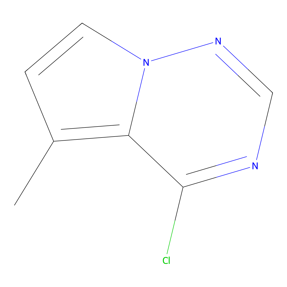 4-Chloro-5-methylpyrrolo(2,1-f)(1,2,4)triazine molecular structure, CAS 529508-56-3