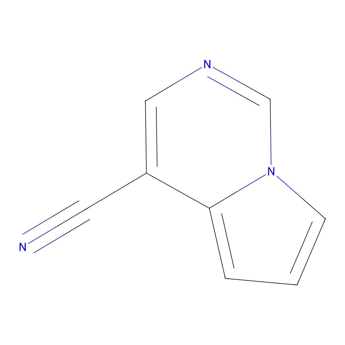 Pyrrolo[1,2-c]pyrimidine-4-carbonitrile molecular structure, CAS 52951-24-3