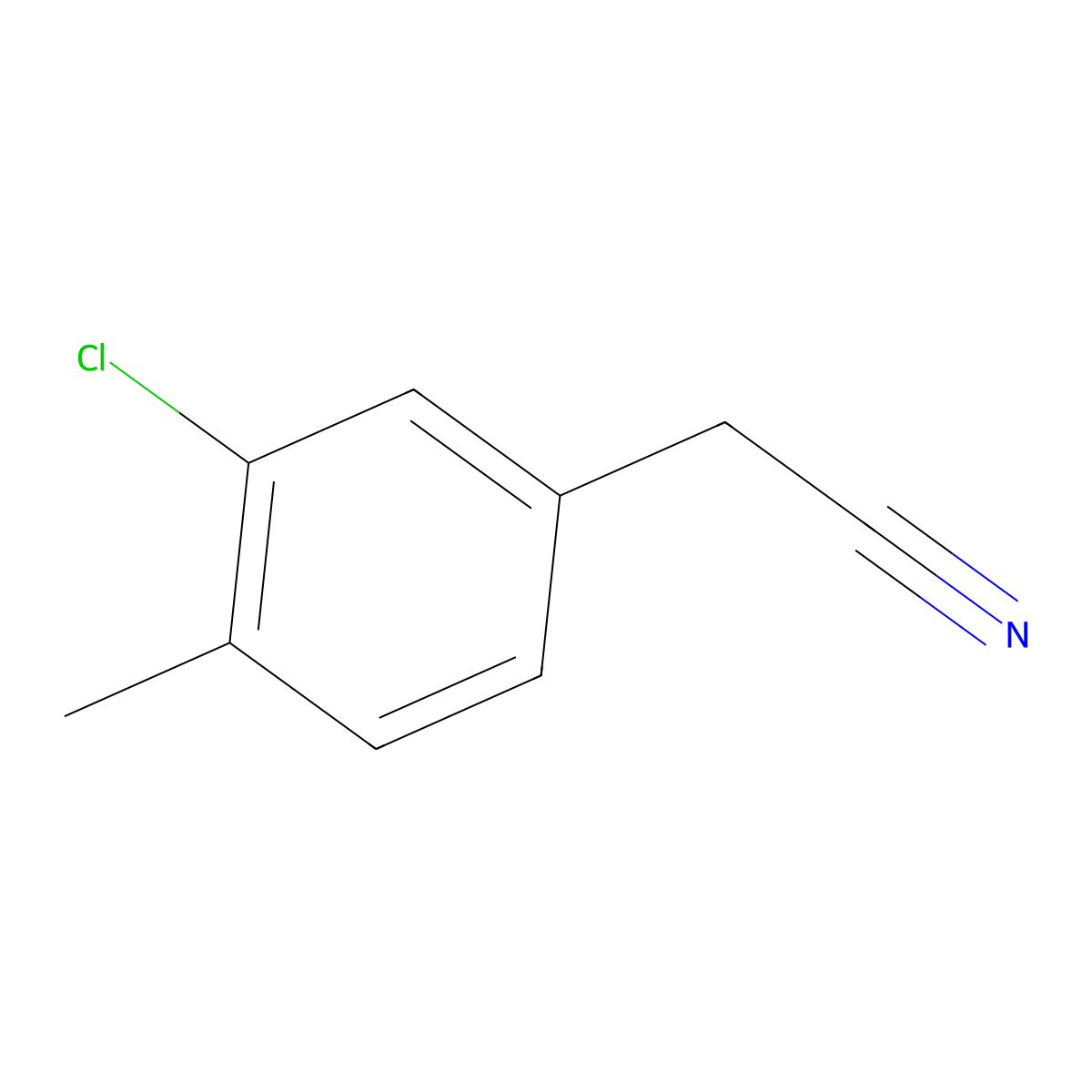 2-(3-Chloro-4-methylphenyl)acetonitrile molecular structure, CAS 529511-55-5
