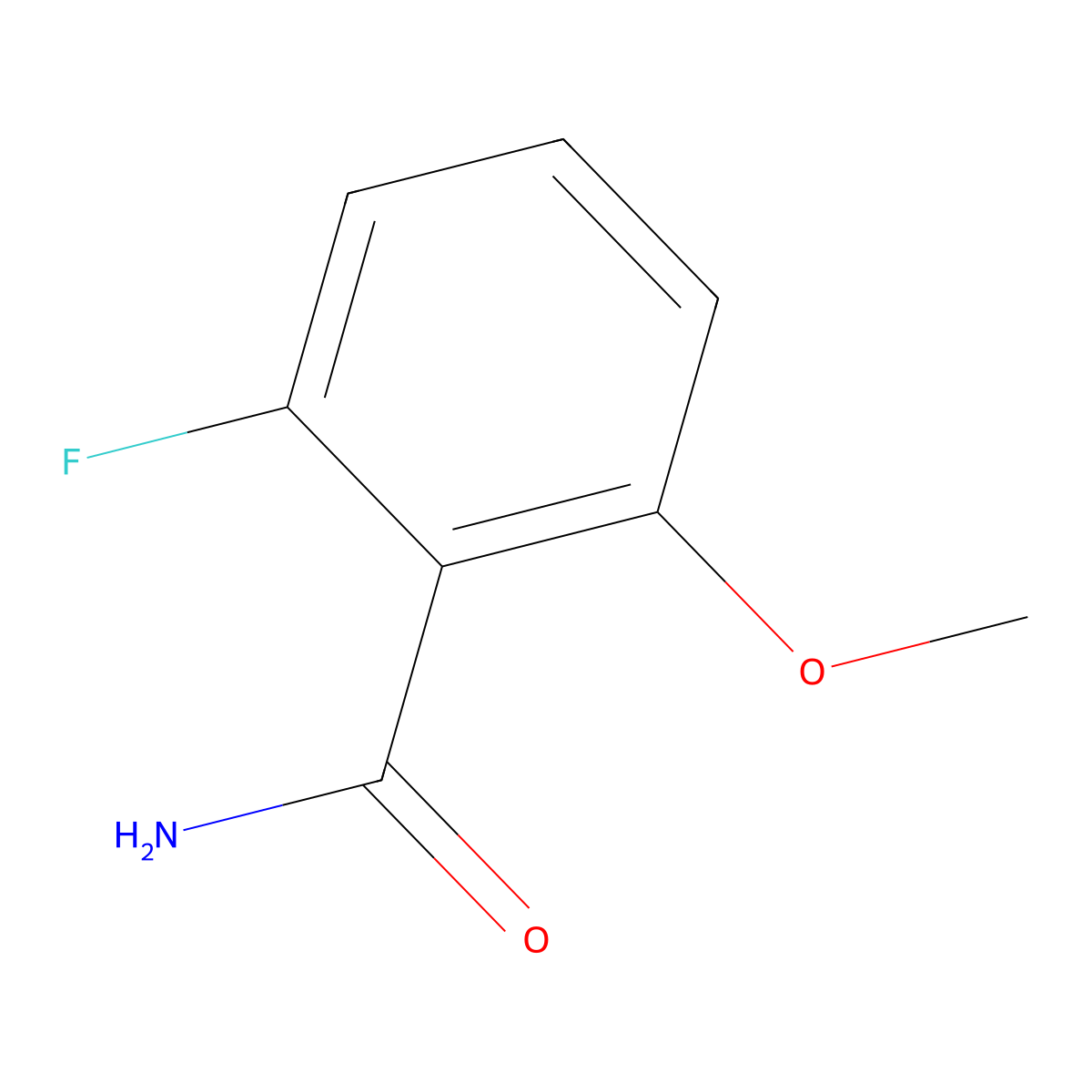2-Fluoro-6-methoxybenzamide molecular structure, CAS 529512-81-0