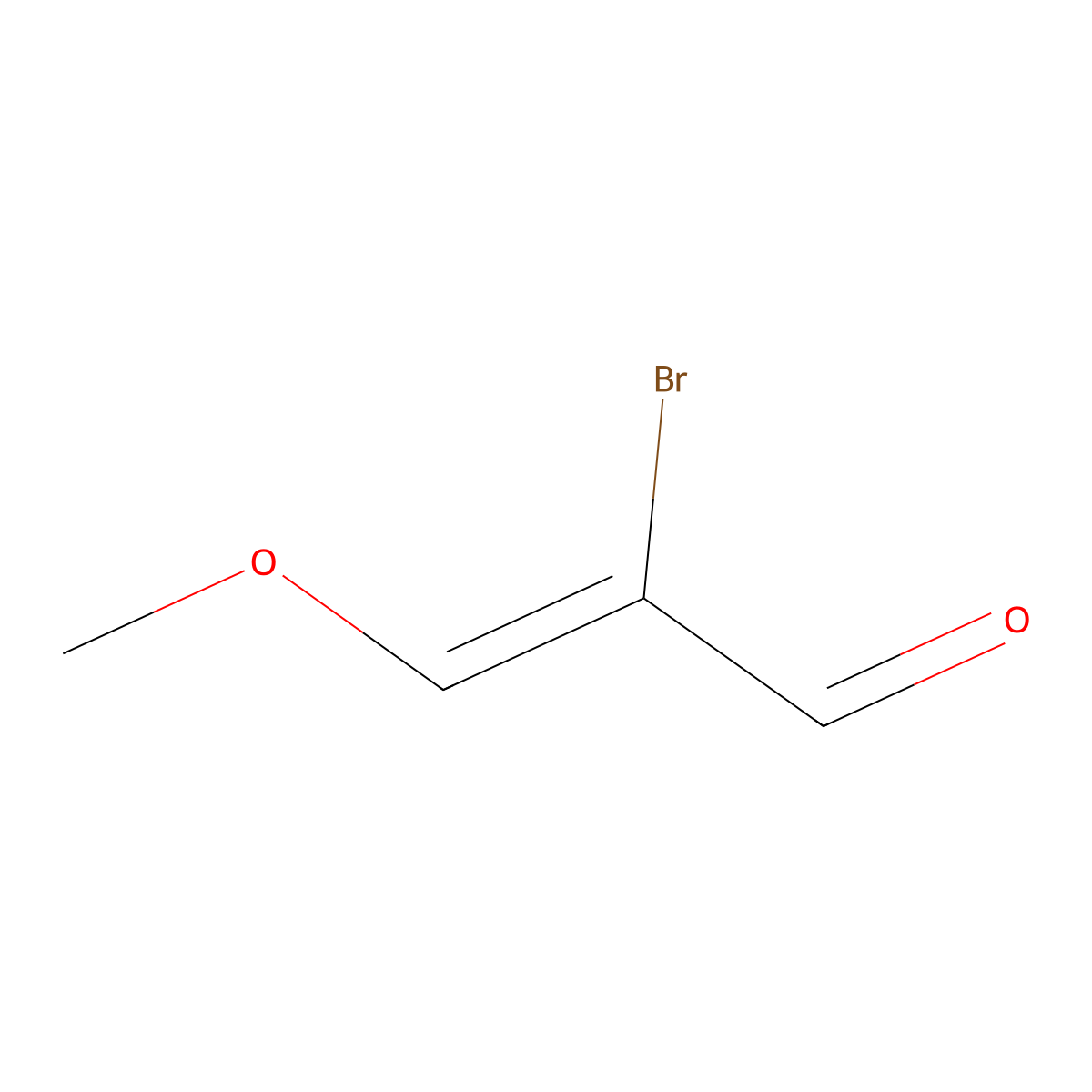 2-Propenal, 2-bromo-3-methoxy- molecular structure, CAS 52955-40-5