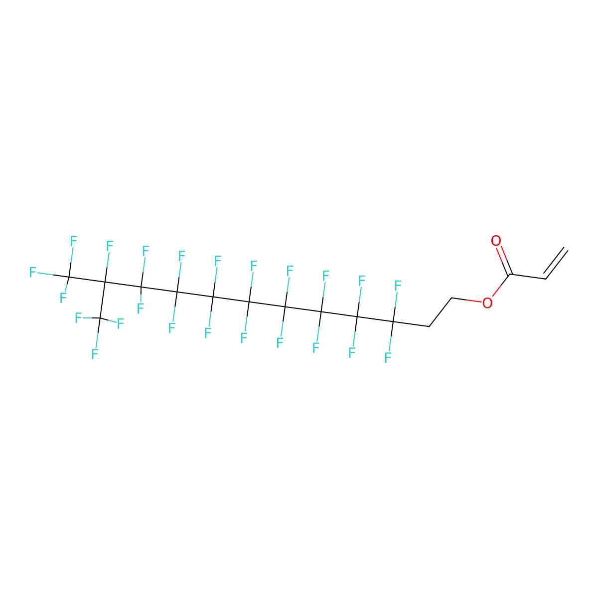 3,3,4,4,5,5,6,6,7,7,8,8,9,9,10,10,11,12,12,12-Icosafluoro-11-(trifluoromethyl)dodecyl acrylate molecular structure, CAS 52956-81-7