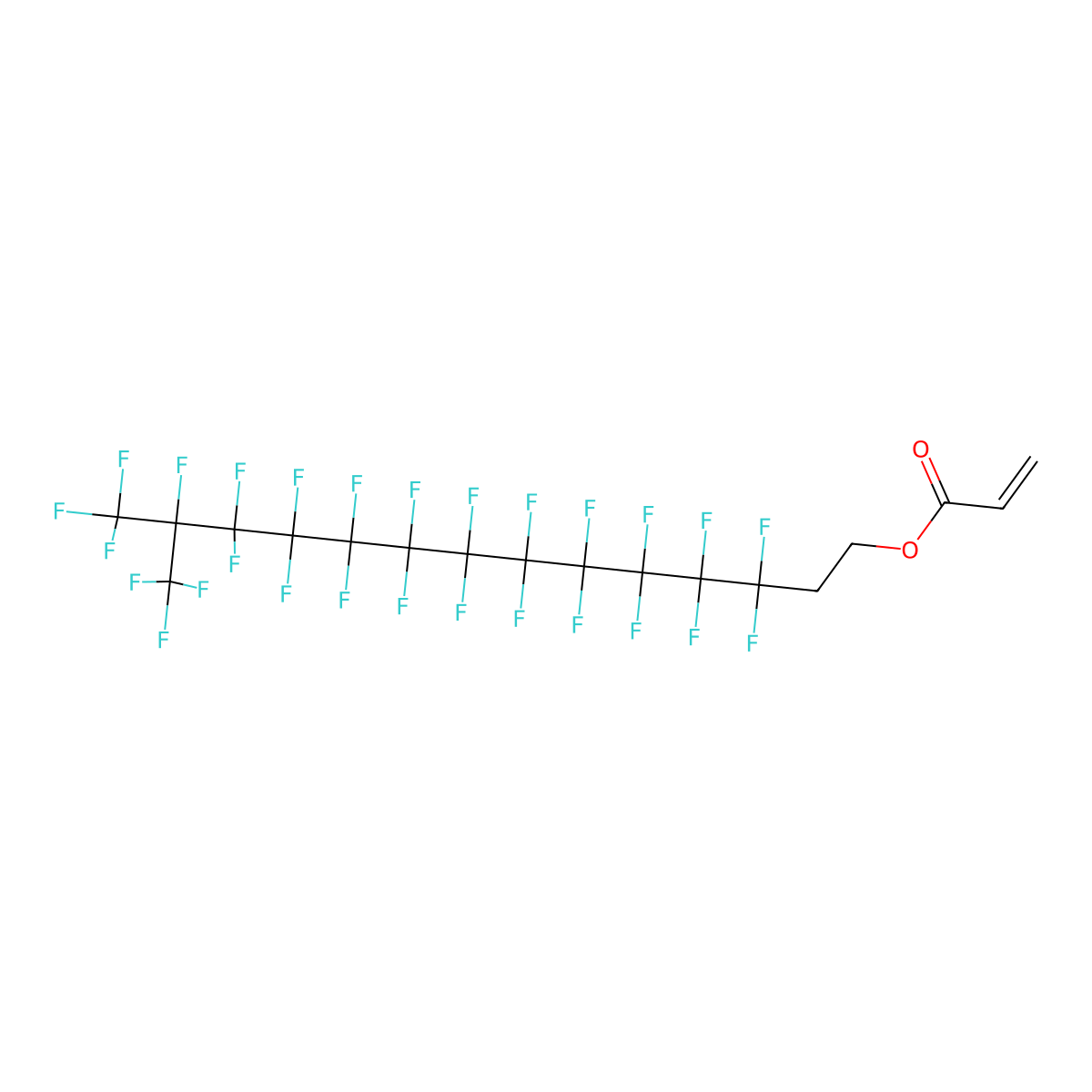 3,3,4,4,5,5,6,6,7,7,8,8,9,9,10,10,11,11,12,12,13,14,14,14-Tetracosafluoro-13-(trifluoromethyl)tetradecyl acrylate molecular structure, CAS 52956-82-8