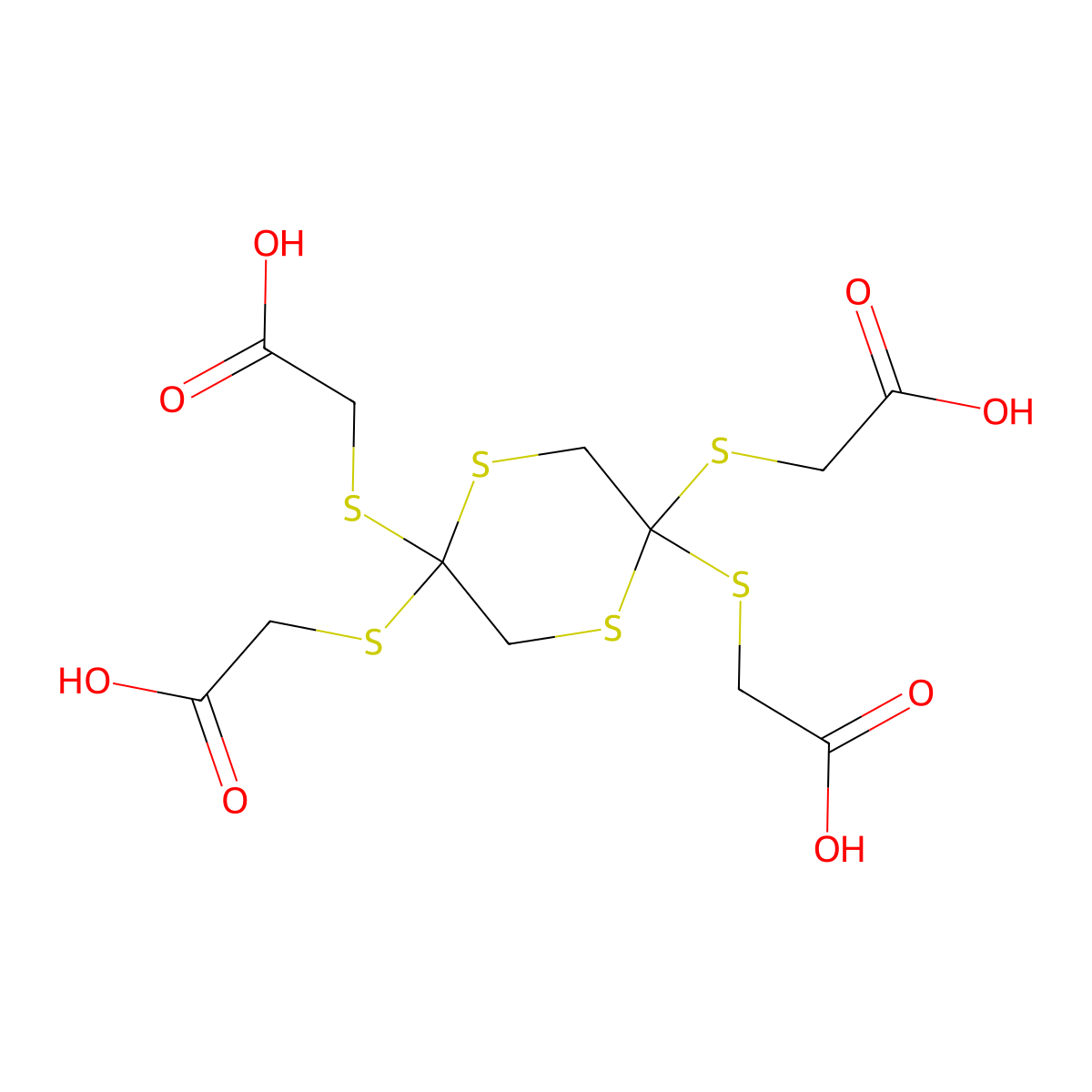 2,2',2'',2'''-(1,4-Dithiane-2,5-diylidenetetrakis(thio))tetrakisacetic acid molecular structure, CAS 52959-43-0