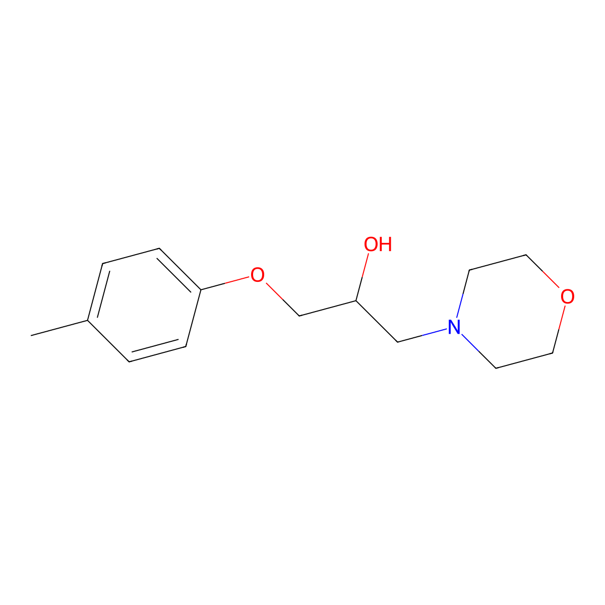 1-(4-Methylphenoxy)-3-morpholin-4-ylpropan-2-ol molecular structure, CAS 5296-19-5