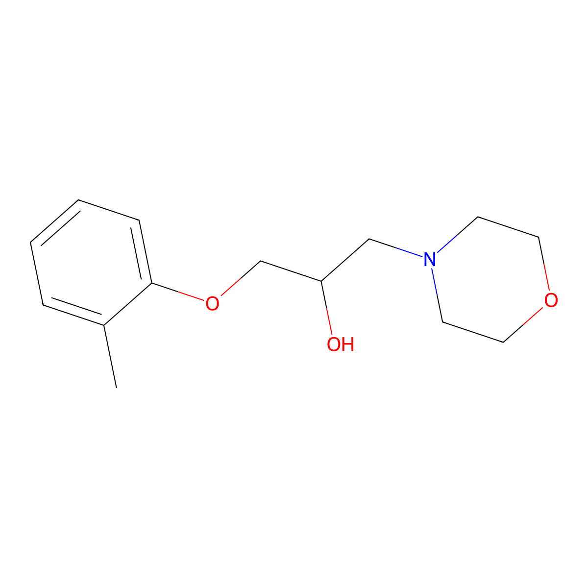 1-Morpholin-4-yl-3-o-tolyloxy-propan-2-ol molecular structure, CAS 5296-29-7