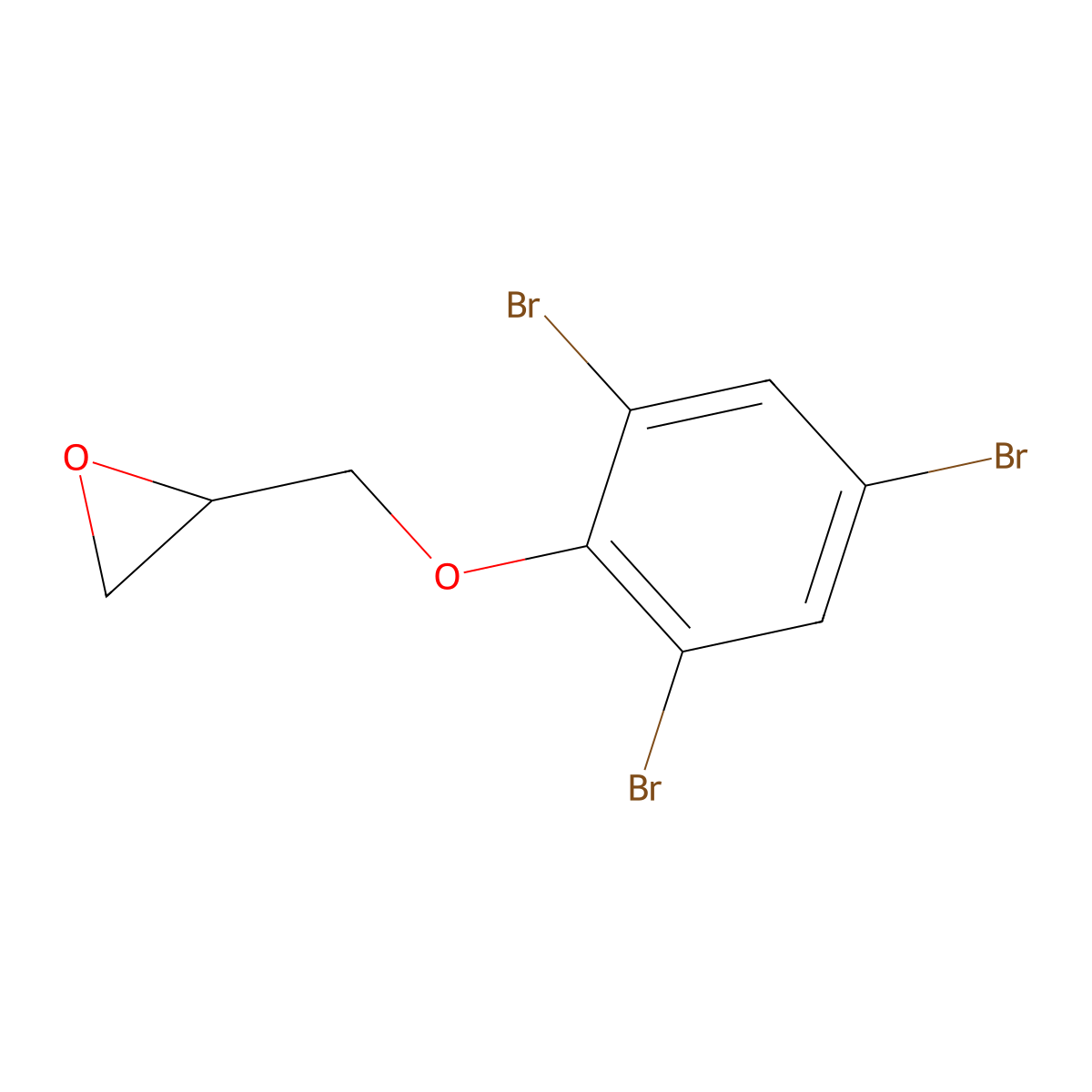 ((2,4,6-Tribromophenoxy)methyl)oxirane molecular structure, CAS 5296-40-2