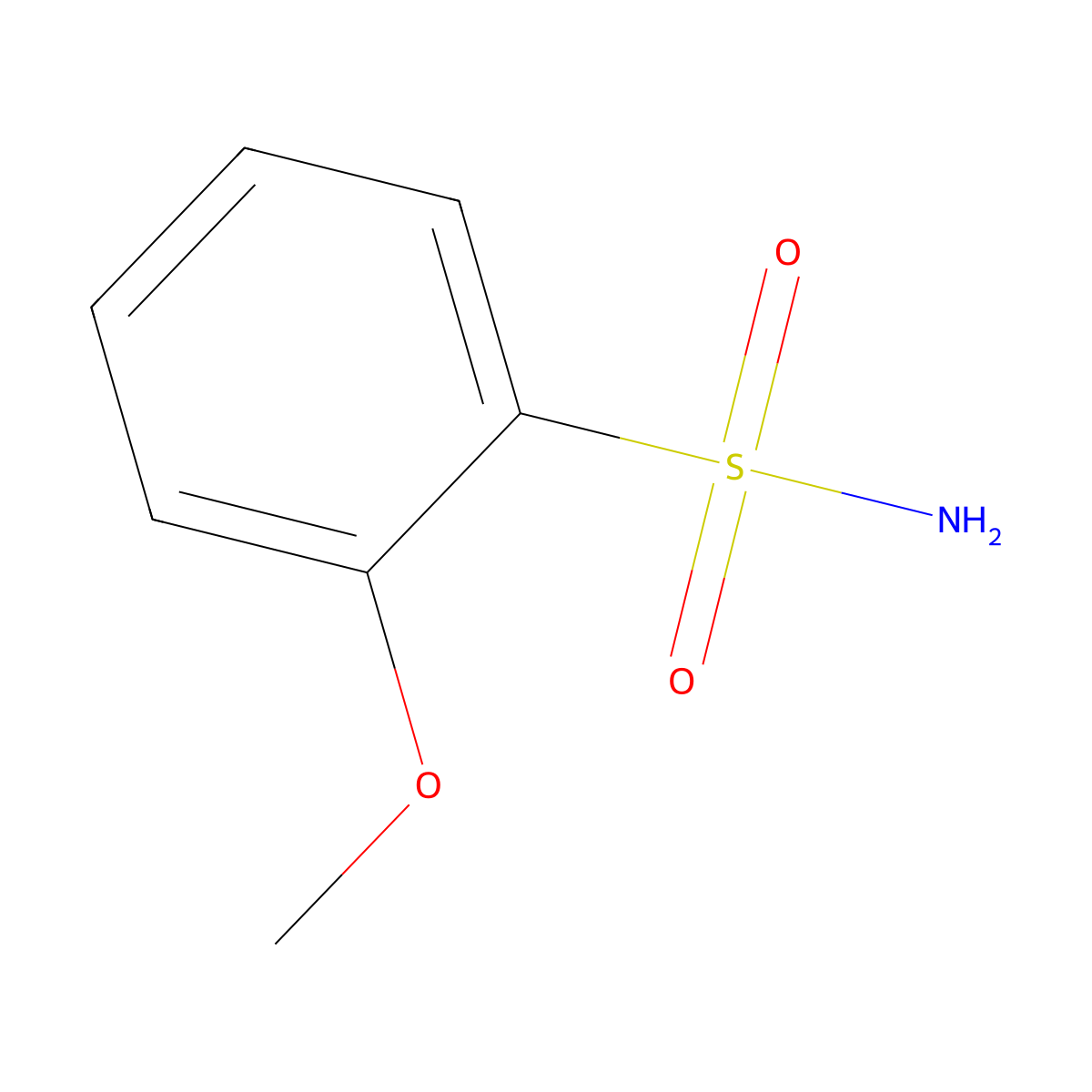 2-Methoxybenzene-1-sulfonamide molecular structure, CAS 52960-57-3