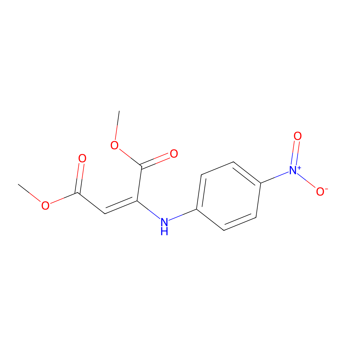 Dimethyl [p-nitrophenylamino]maleate molecular structure, CAS 52962-22-8