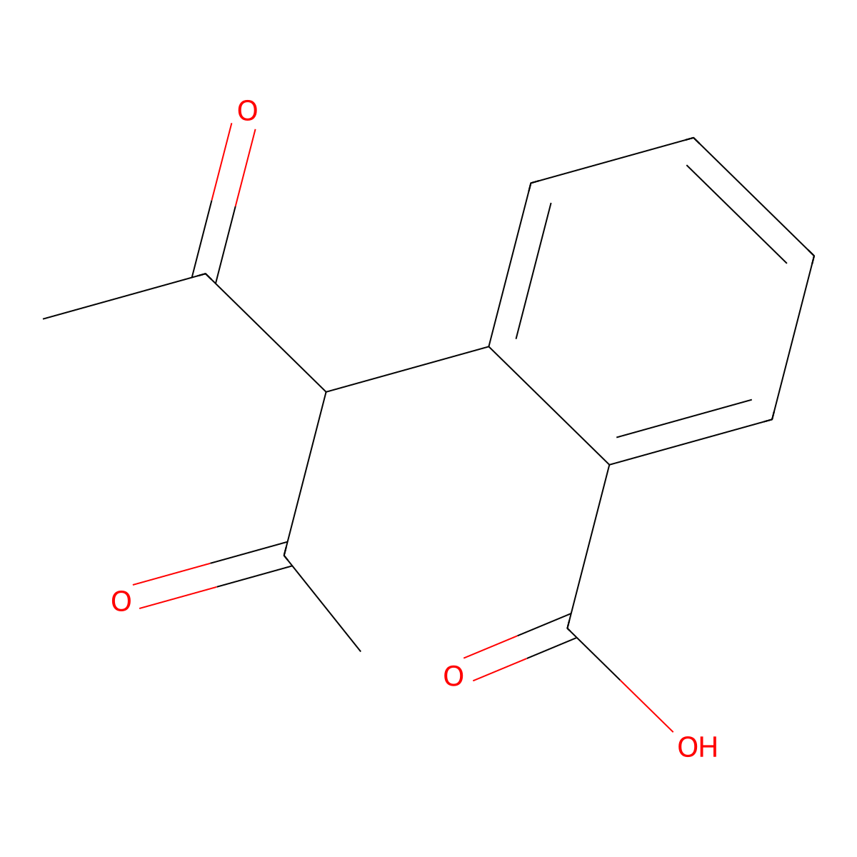 2-(1-Acetyl-2-oxopropyl)benzoic acid molecular structure, CAS 52962-26-2