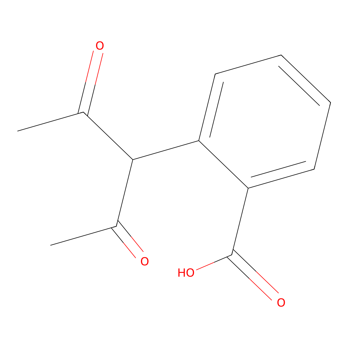 2-(1-Acetyl-2-oxopropyl)benzoic acid molecular structure, CAS 52962-26-2
